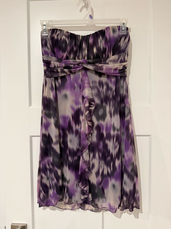 Speechless Dresses & Skirts - Speechless Purple and Black Strapless Ruffle Dress